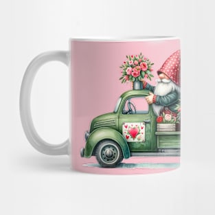 Valentines gnome truck, rustic truck farm truck valentines gnome Mug